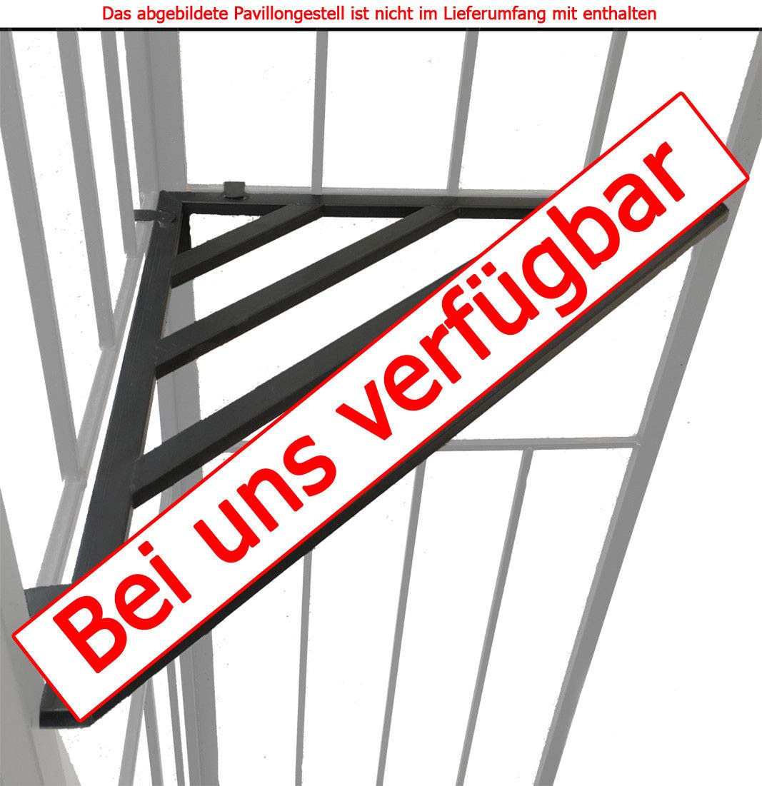WASSERDICHTER Pavillon TOSKANA 3x3m Metall inkl. Dach Festzelt wasserfest Partyzelt (Anthrazit)