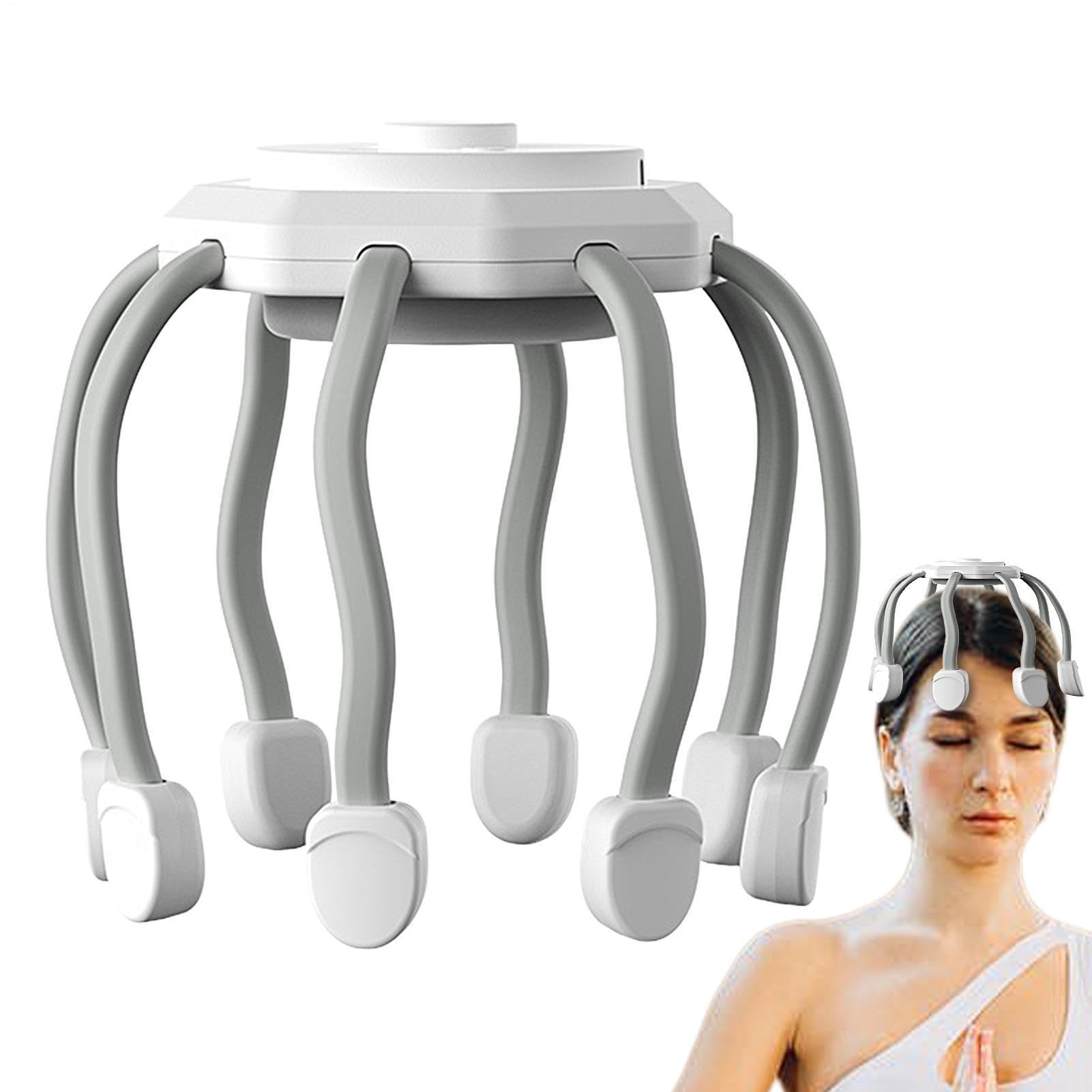 Ultra masajeador de cuero cabelludo pulpo, masajeador de cabeza portátil