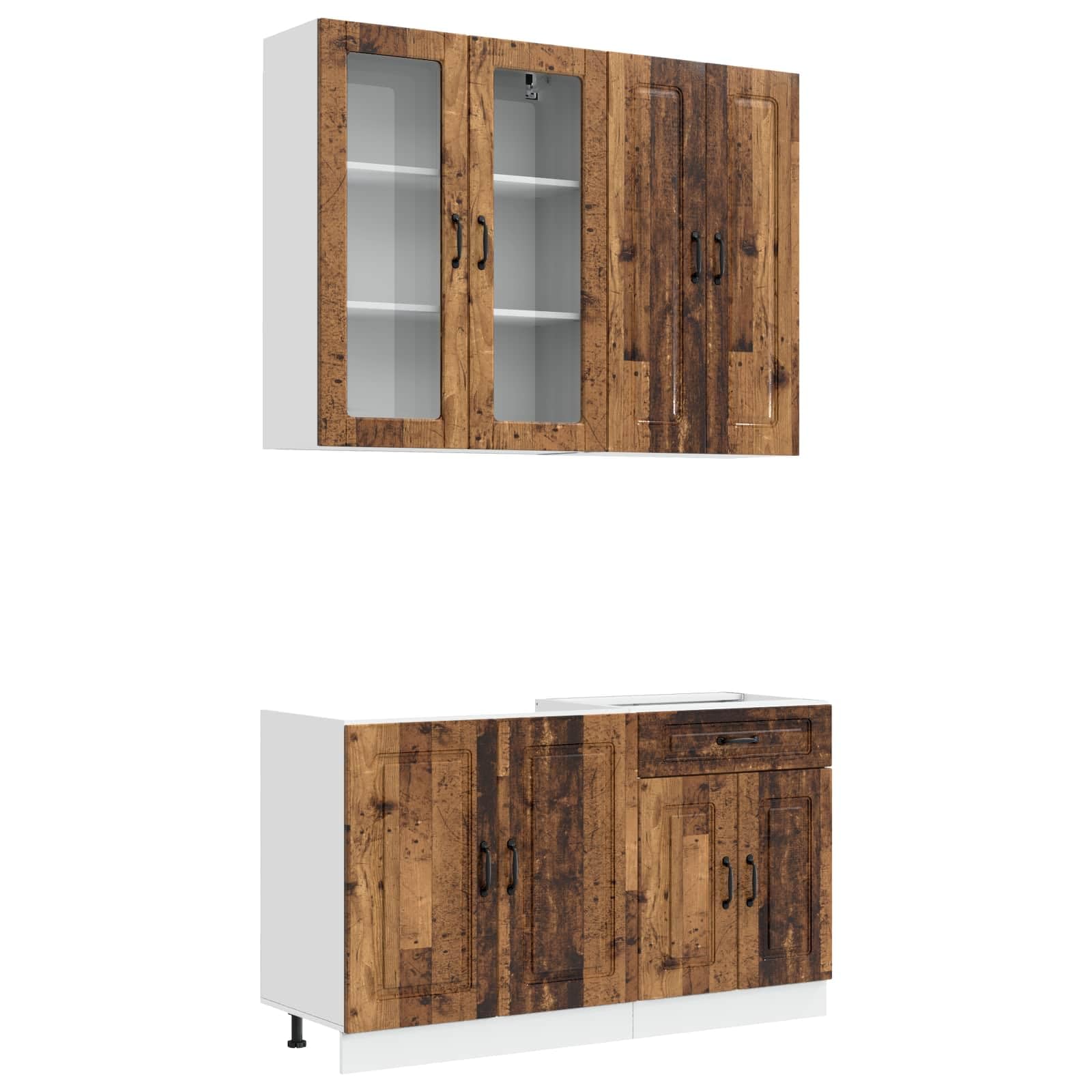 Comodino cucina 60 x 31 x 100 cm Kalmar 4 PZ Legno Antico