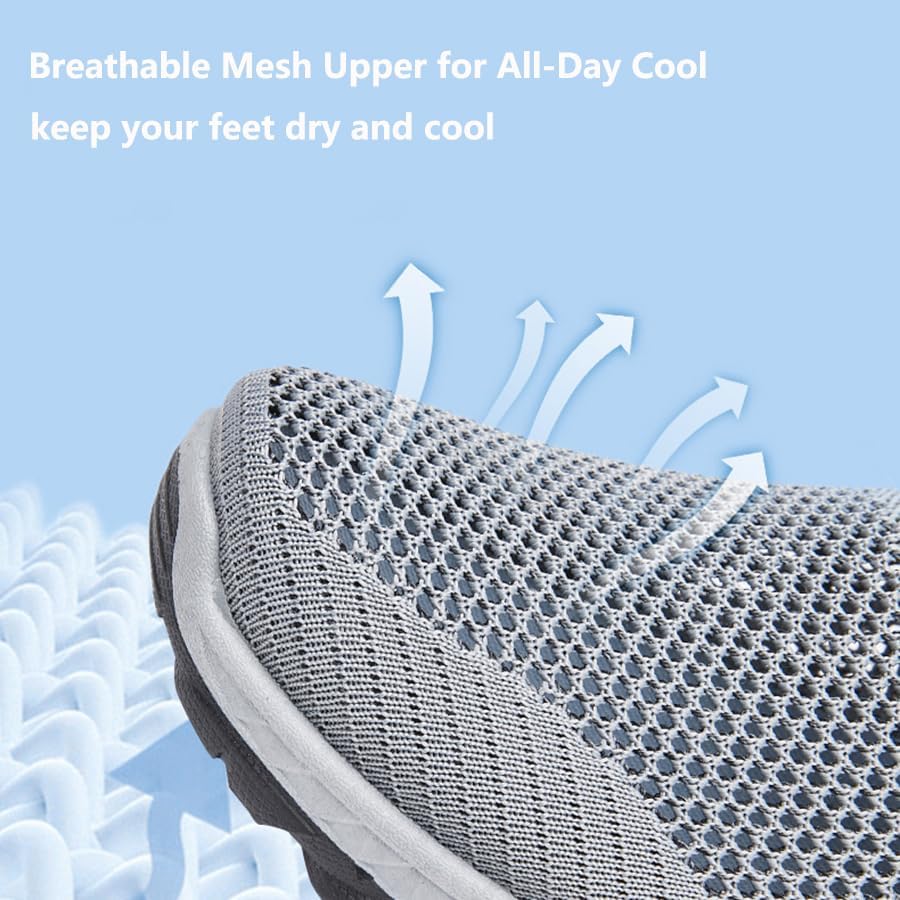 Jarv Cooling Comfort Sneaker, 0.39-1.18 in Thickness Soft Bottom Comfy Casual Anti-Slip Slip On, Breathable Walking Mesh Shoes for Men2