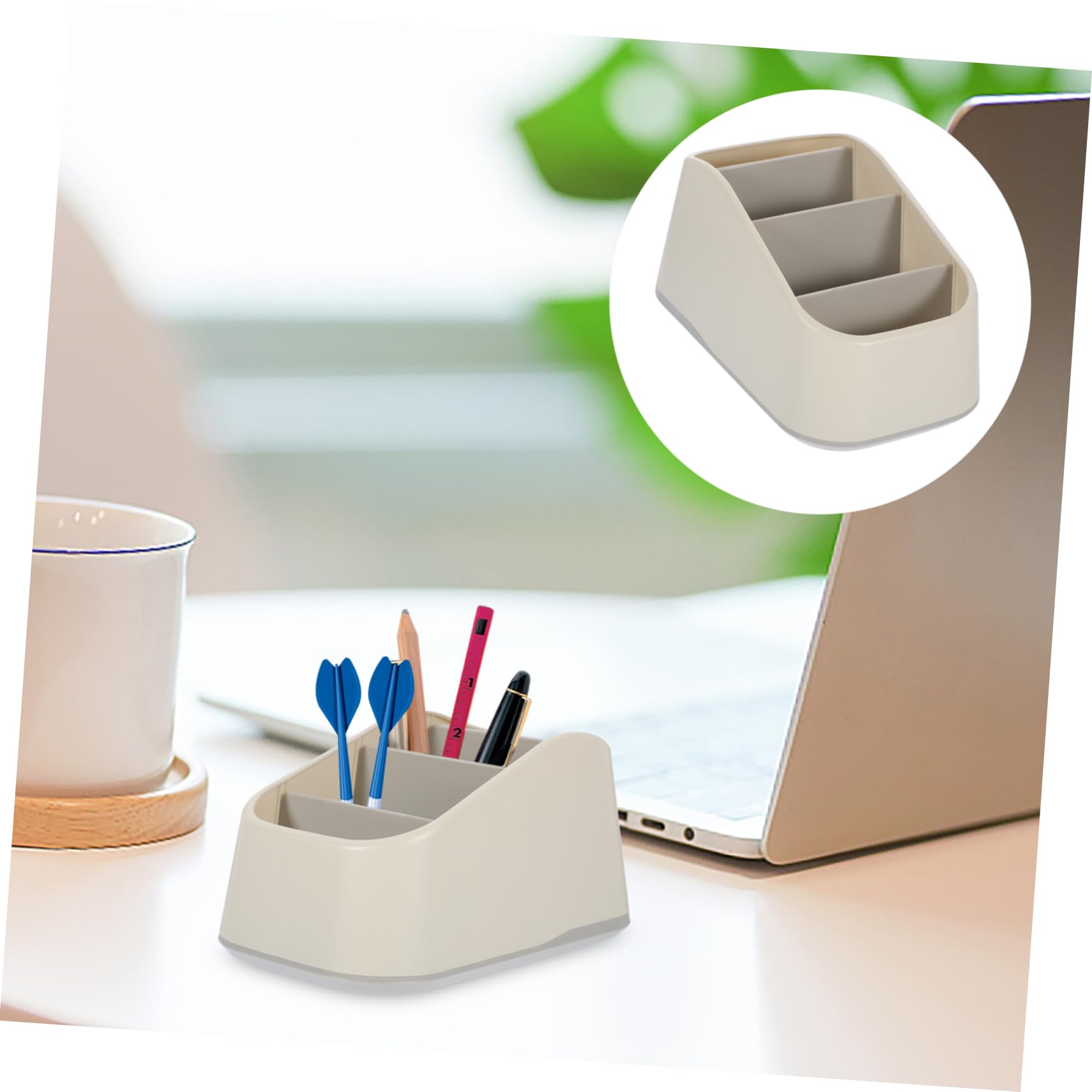 SHINEOFI 5piezas Caja De Almacenamiento Multifuncional Para Escritorio Organizador De Remotos y Accesorios Diseño De Múltiples Compartimentos Para Móviles Llaves y Cosméticos Para Salas