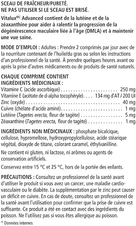 Vitalux Advanced Ocular Multivitamin 60 Count