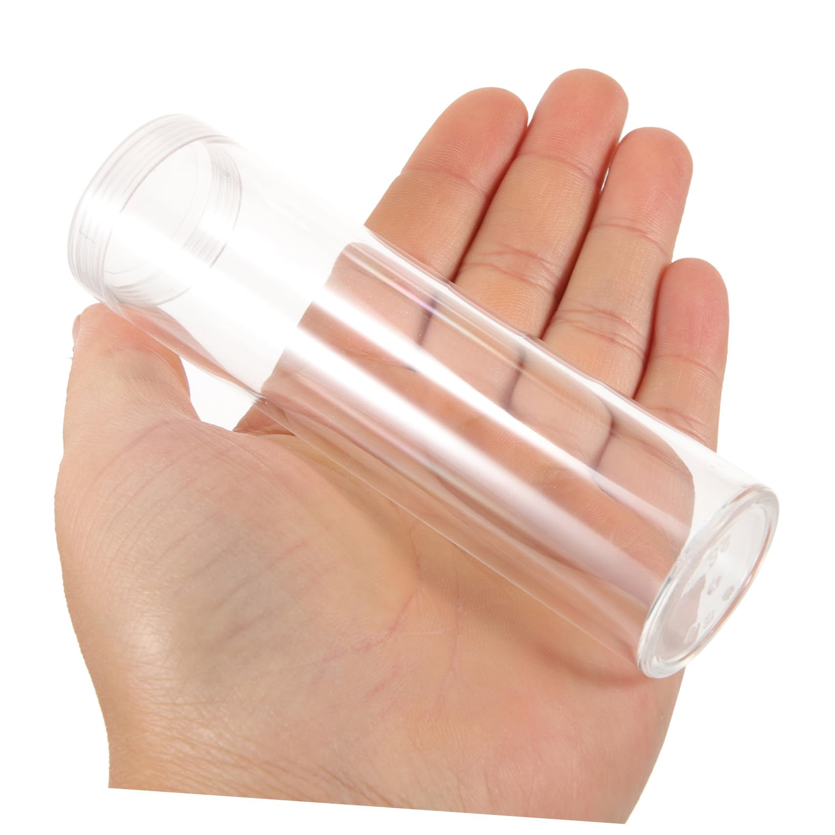 10 Tubos Transparentes Contenedores para Almacenamiento Seguro y Protección contra Oxidación para Monedas de Plástico Tapa Ideales para Coleccionistas