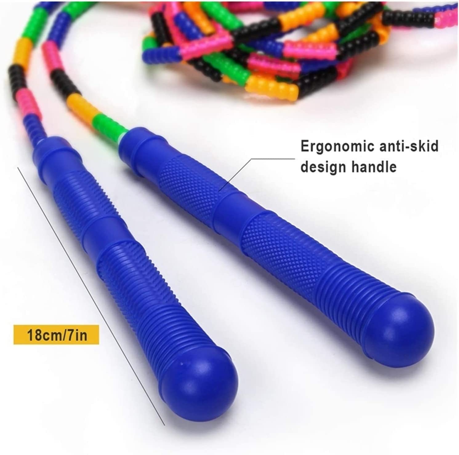 Corda per Saltare Corda per Saltare per Allenamento Fitness Regolabile per con Perline Morbide per Segmentata in bambù di Plastica Fitness
