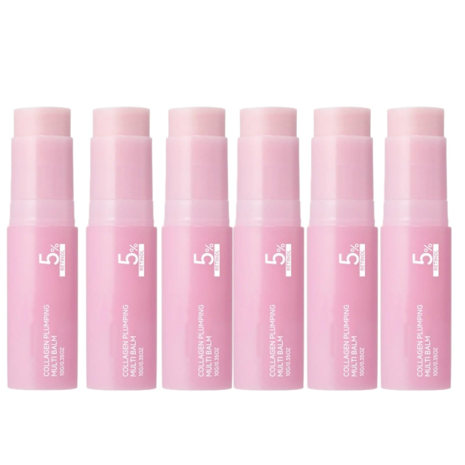 Pink Collagen Volume Multi Balm Stick, Nawilżający podkład do makijażu twarzy i podkładu, nielepki nawilżający Rapinde absorpcja do ust, oczu i szyi przeciwzmarszczkowy i nawilżający, ujędrnia