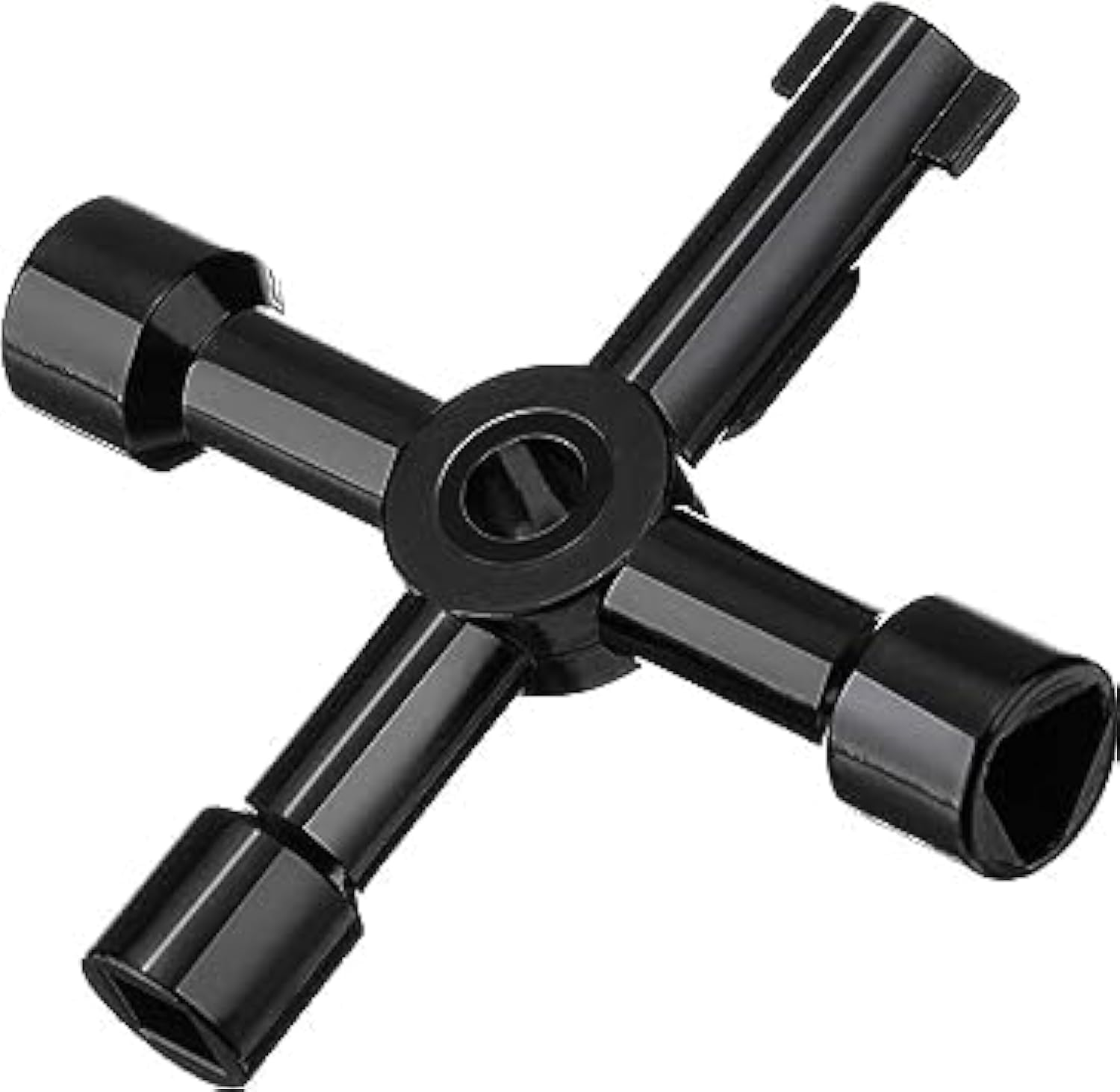 LUKSYOL 4-Way Multi-Functional Utilities Key for Electric Cupboard & Gas Meter Box - Flipper Key Organizer Tool - Premium Brand Quality, Ideal for Electricians, Plumbers, and DIY Enthusiasts (Black)