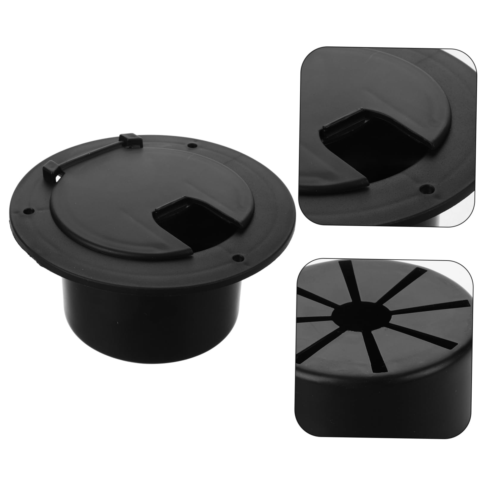 Copricavi Elettrici Tondo in ABS per Cavi di Alimentazione RV e Yacht, Design Elegante e Facilità di Inserimento Cavi, Adatto per Organizzazione e Protezione