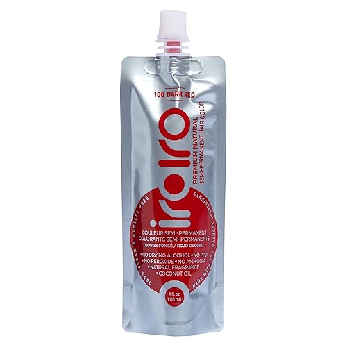 IROIRO Color de cabello semipermanente natural prémium 100 rojo oscuro (4 onzas) disponible en Yaxa El Salvador