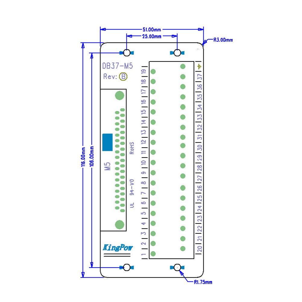 Db357 Codekey Male Adapter Connector DB37 Female/Male Connector D-SUB 37 Pin Port ...