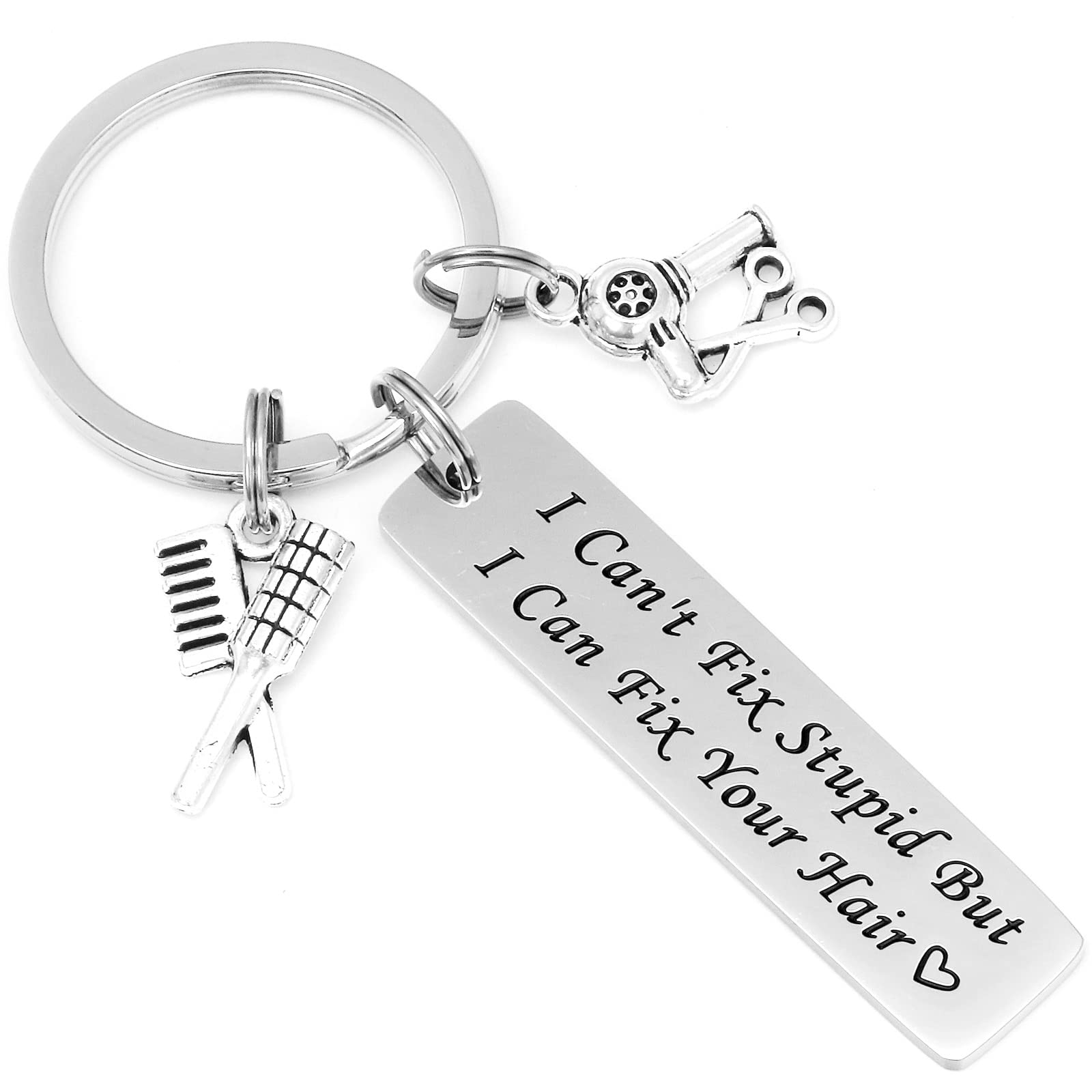 AHAETH Hair Stylist Keychain Hairdresser Cosmetician Graduation Jewelry Barber Keyring Inspirational Hairstyliest Jewelry Hair Stylist Appreciation