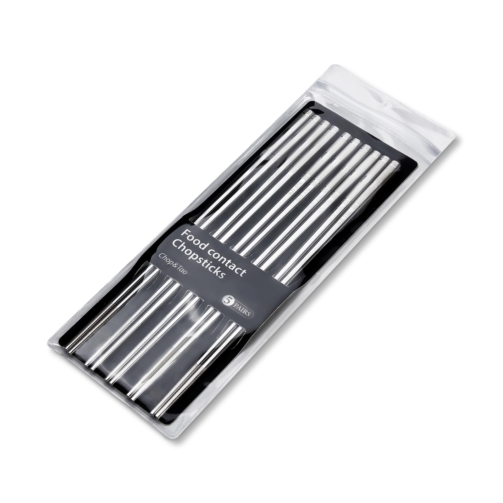Stainless Steel Chopsticks Set of 5 Pairs, Dishwasher Safe, Non-Slip Design, Rust-Resistant, Durable Chopsticks for Everyday Family Use — Amazon image 7