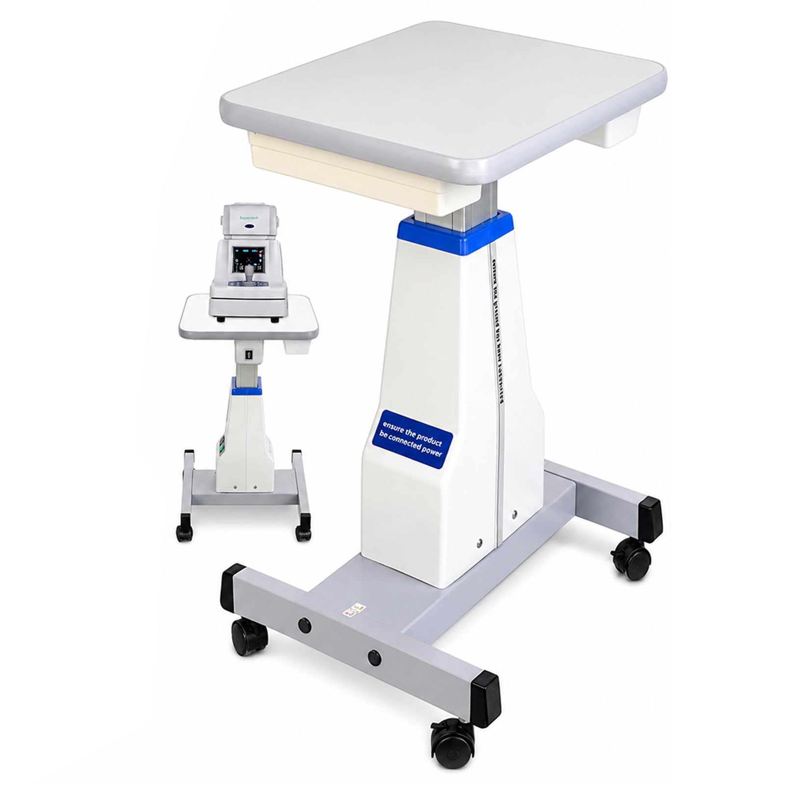 Optical Optometry Motorized Instrument Table, 17cm lift travel White