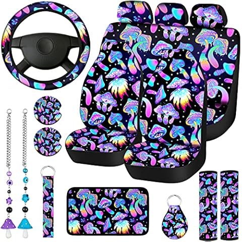 Riakrum Mushroom Car Seat Covers Set Cover