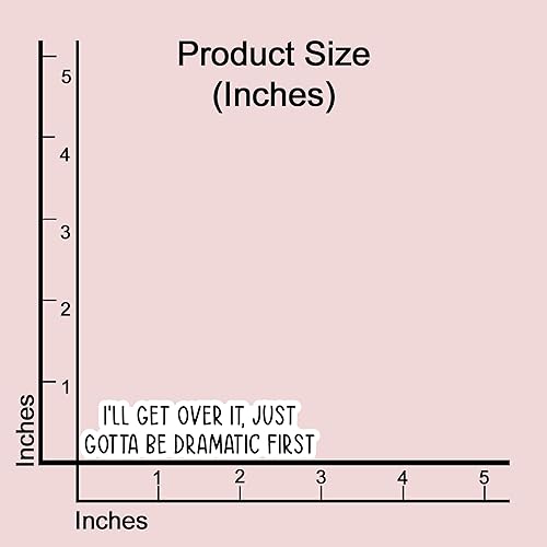 Miniatura 4 de (3 piezas) I'll Get Over It Just Gotta Be Dramatic First Sticker para vaso, divertida frase motivacional sarcástica, cita inspiradora, calcomanía de