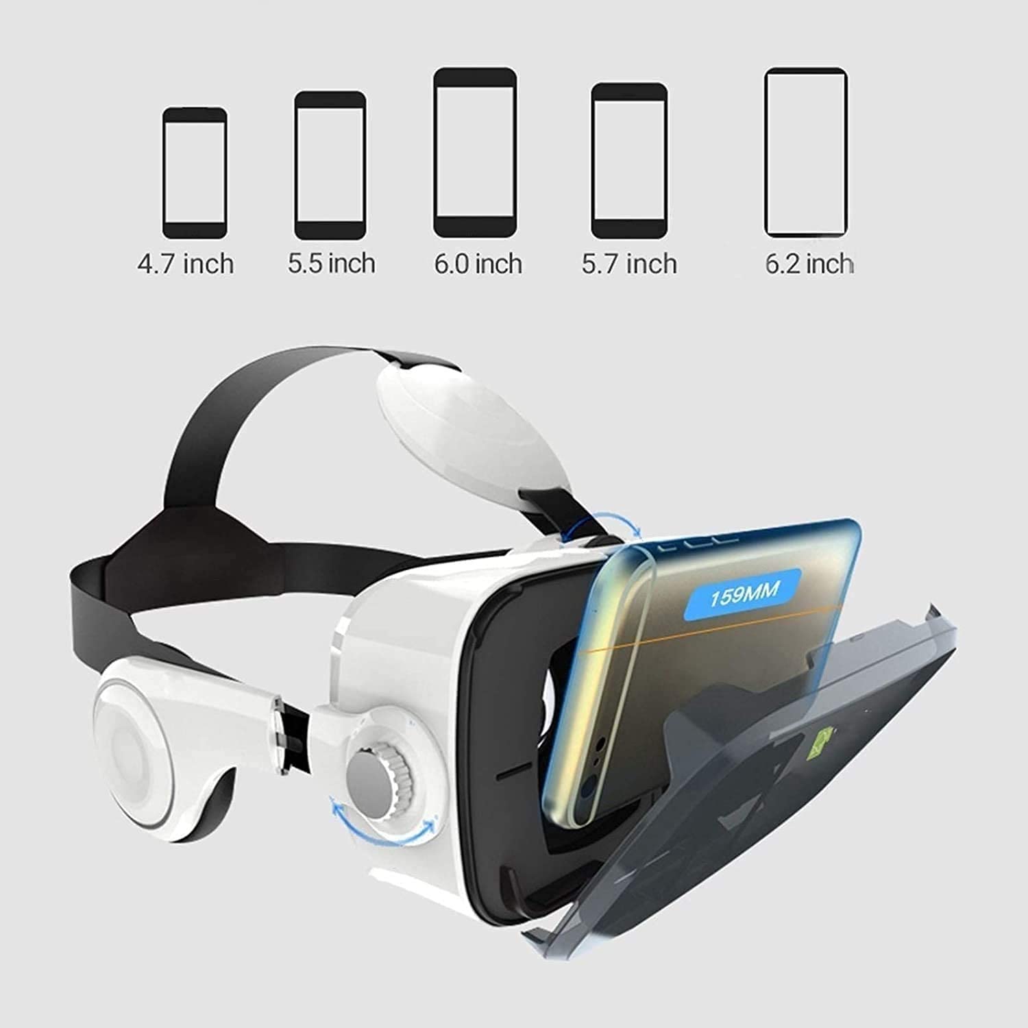 Occhiali VR, Occhiali per Realtà virtuale 3D |Occhiali VR Regolabili - Regalo per Bambini e Adulti