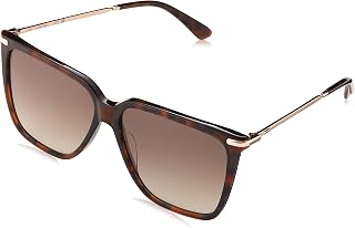 Óculos de sol femininos CK22531S retangulares, Havana marrom, tamanho único, Havana marrom, One Size