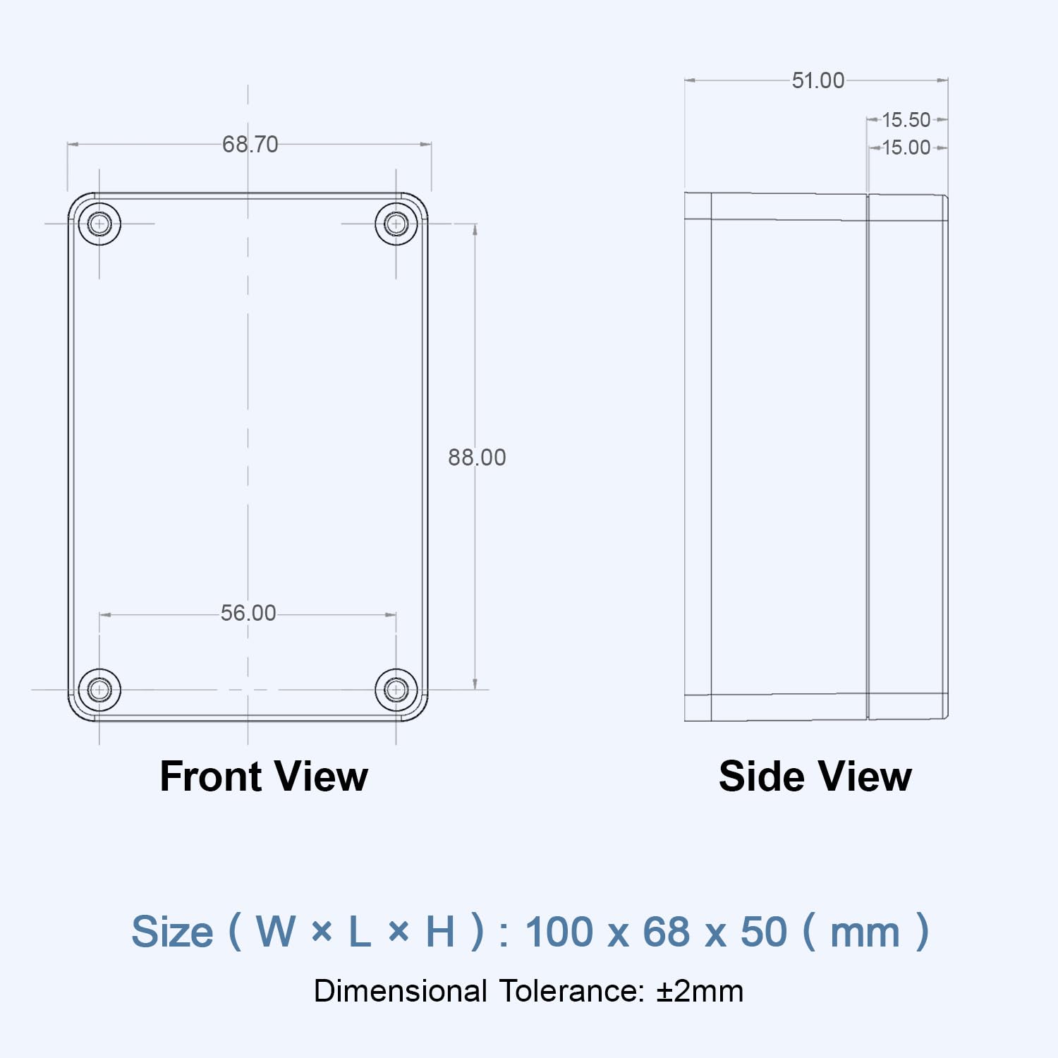 LeMotech Waterproof Project Box - IP65 Electronics Enclosure -8 LeMotech Waterproof Project Box - IP65 Electronics Enclosure -8