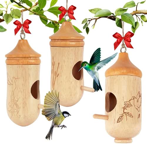Hummingbird House, Small Hummingbird Houses for Outside, Wooden Bird House
