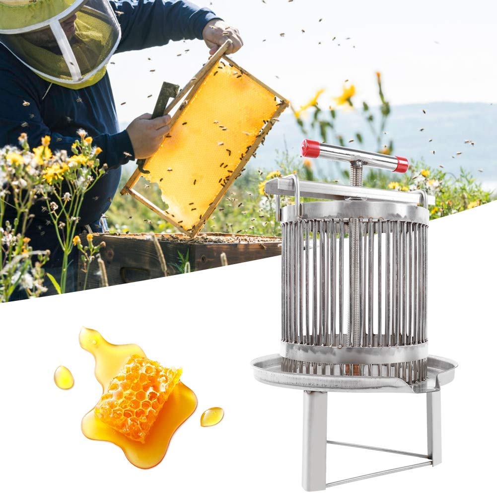 FAXIOAWA Acier Inoxydable ménage Manuel Miel Presse Cire Presse-Agrumes Outil Apiculture Accessoires pour Un Usage Quotidien