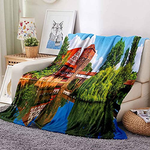 Couverture canapé lit flanelle 150x200cm pour déplacements et voyage