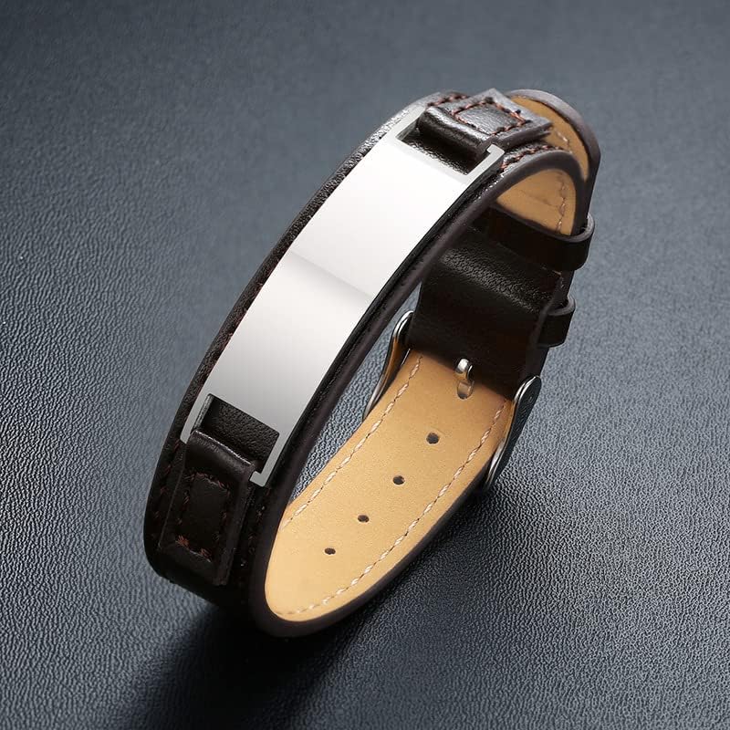 Miniatura 6 de QINGDUO - Pulseras religiosas de acero inoxidable con versículos de la Biblia, pulseras de cuero con cita inspiradora de cruz, pulsera de versículo