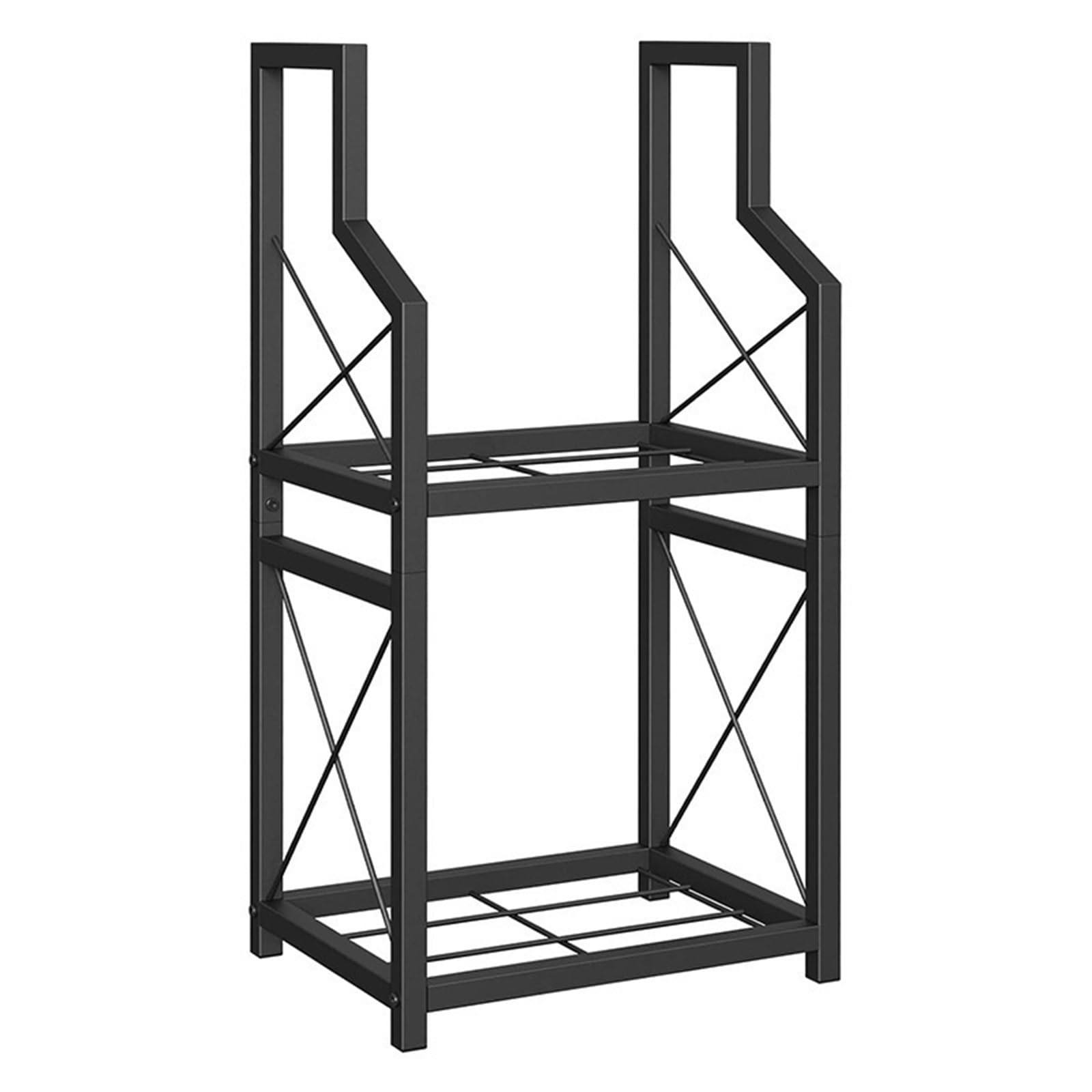 Elnwnnkc Multicolor Strong Mild Steel Wood Rack Double Rank Large Capacity Storage For Convenience And Space Saving Inside Use Mild Steel Log Rack