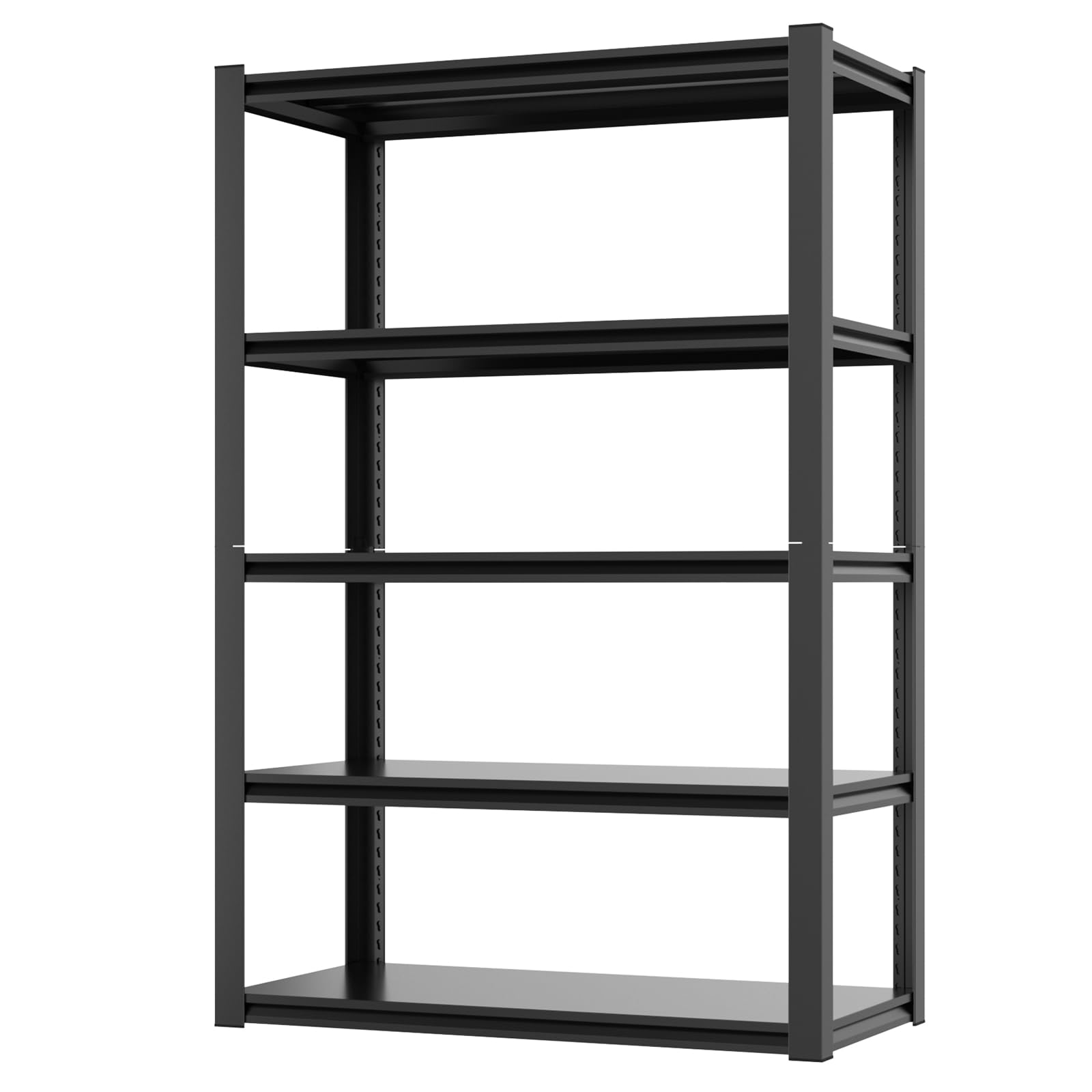 5-Tier Heavy-Duty Garage Shelving Units Steel Shelving for Storage, Boltless Assembly, Adjustable, Large capacity, Metal Industrial Shelves for Garage, Shed, Workshop, 90 x 40 x 180 cm, Black