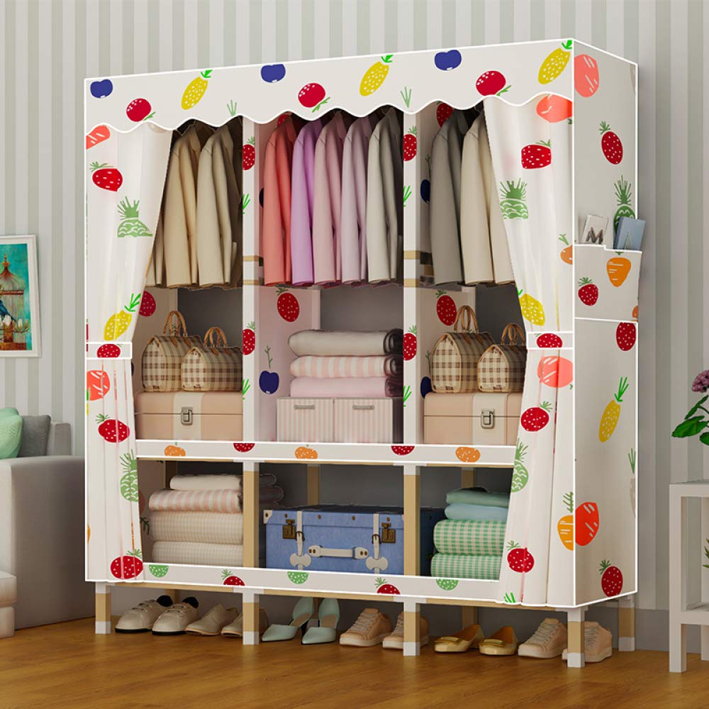 Garde-Robe Armoire de Rangement 128x45x168cm en Tissu Oxford 128E