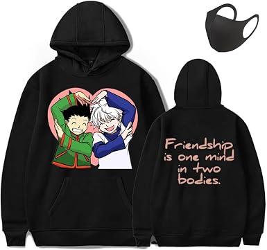 Anime Sudadera con capucha de HXH Hunter X Hunter Hoodied Cosplay Hombres  Hip Hop con Capucha de la Calle Larga Seelves Tops Sueltos Sudadera Unisex  Ropa ¡En oferta! - Ropa para hombre \\