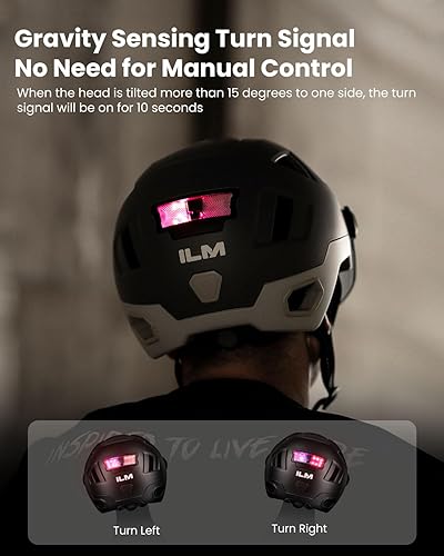 Miniatura 4 de ILM Casco de bicicleta inteligente Bluetooth Control de luz LED de advertencia de freno NTA8776 CE CPSC triple certificación adulto bicicleta casco