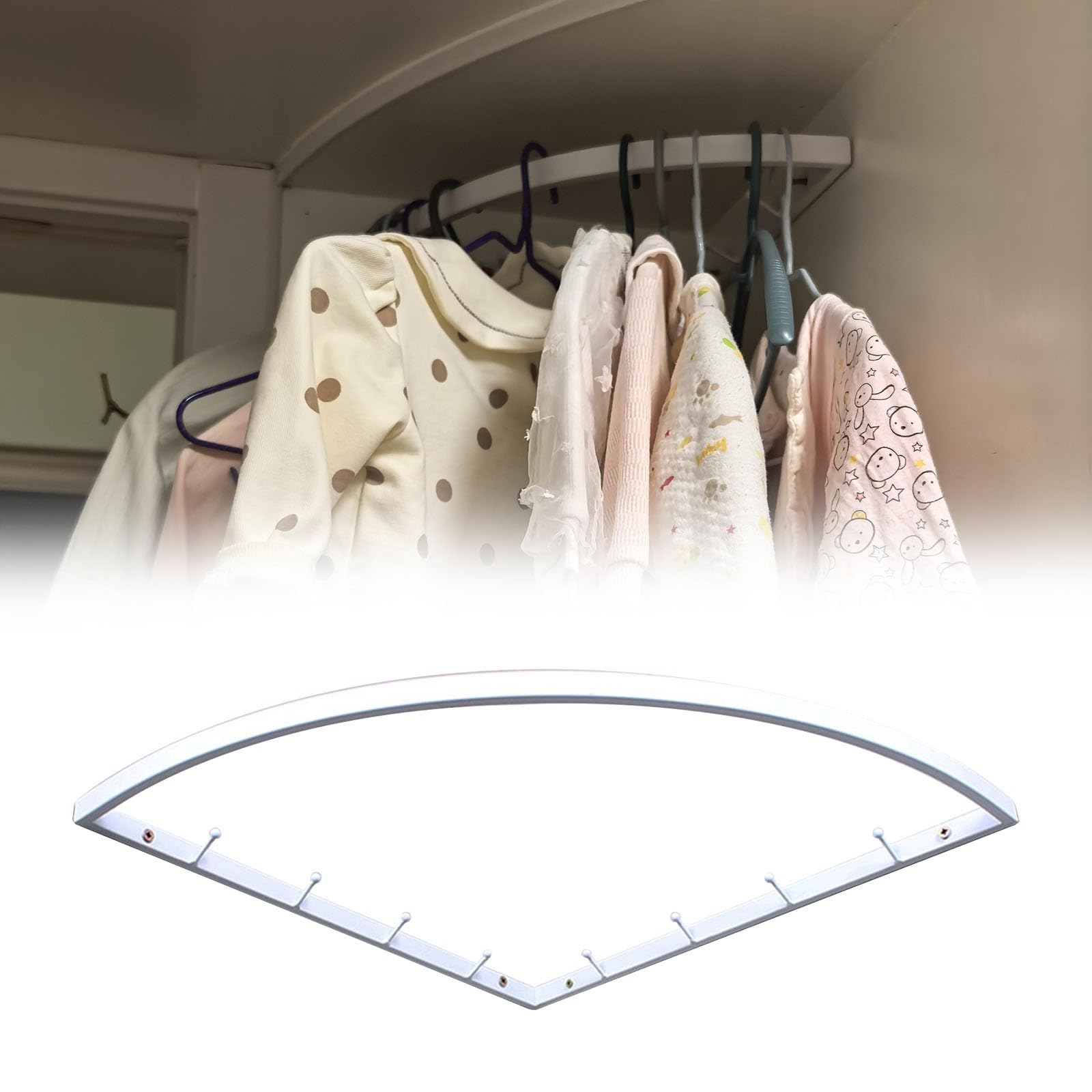 Barre de penderie angle 90 pour optimiser les petits espaces de rangement muraux