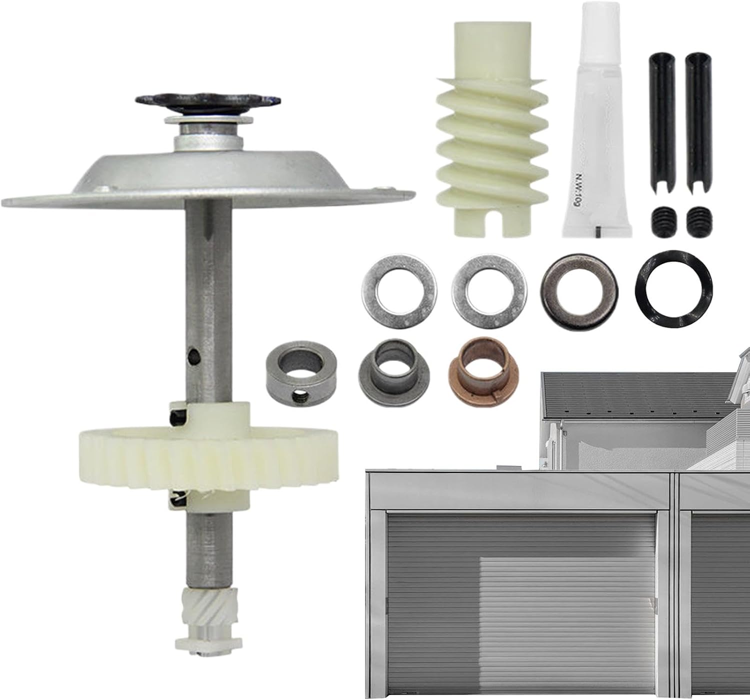 Gear and Sprocket Kit,Garage Door Gear Kit Stainless Steel Opener Sprocket Kit | Worm Home Tools Low Noise Wear-Resistant Replacement Kit for Garage