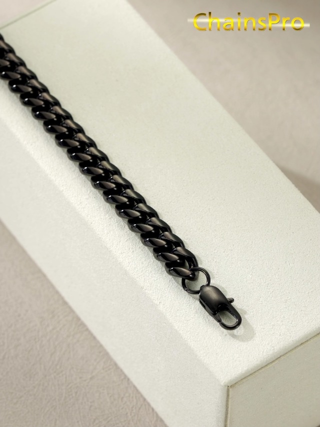 Cadena cubana para hombre 6-14 mm 19-21 cm miniatura 7
