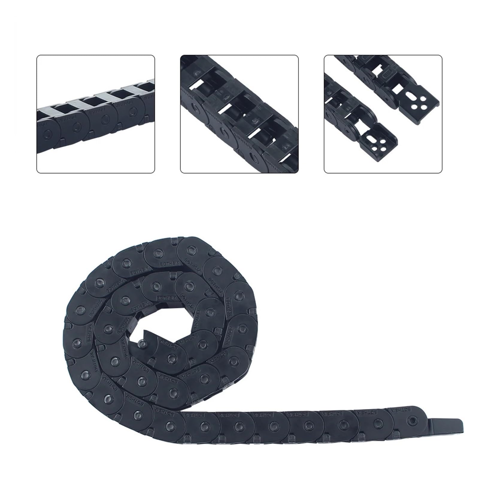 Catena portacavi da 1 m con catena portacavi aperta e ponte portacavi | Cable Chain