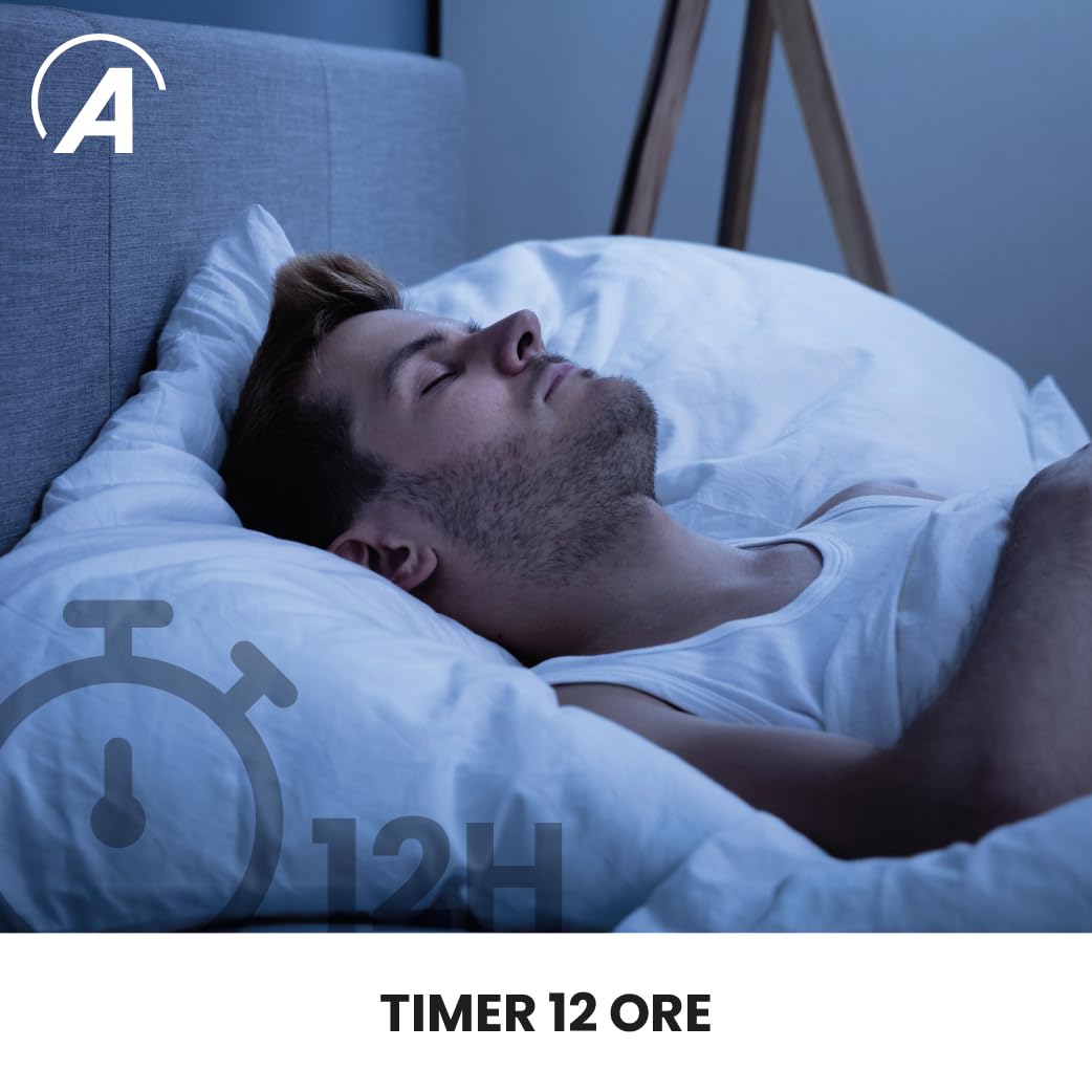 ARDES ATMO AR4P22FP Termoventilatore a torre ceramico 2000 W | pannello touch, telecomando, timer 12 h ed effetto camino per riscaldamento domestico a basso consumo