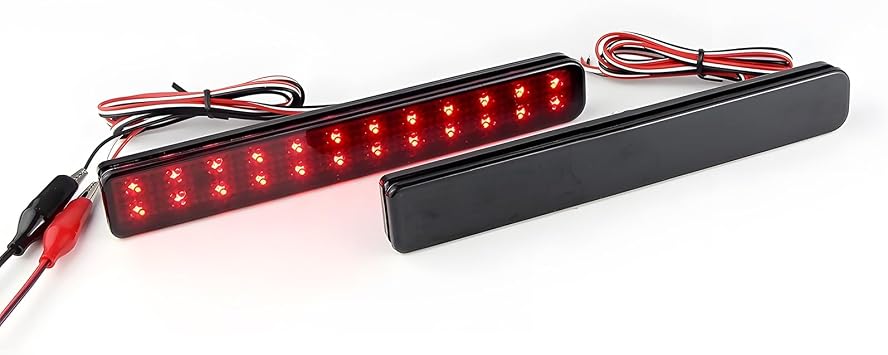 Rear Bumper Reflector Lights, Compatible With Suzuki Wagon R Stingray, Brake Signal Light AssemblyBlack