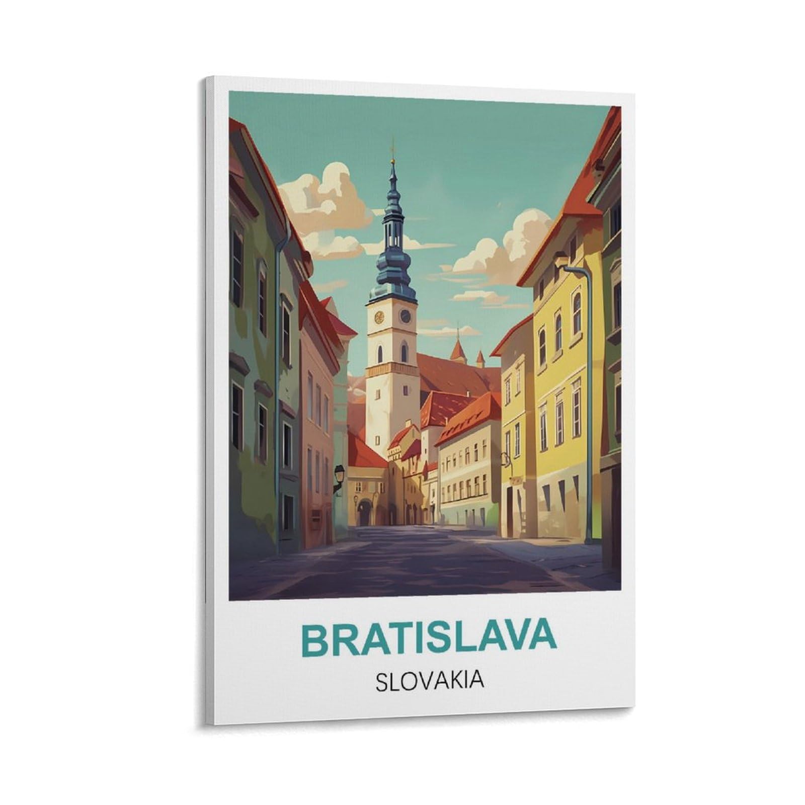 CYYHGEE Bratislava Slovakia Vintage Travel Poster 08x12inch(20x30cm) Canvas Poster Wall Art Living Room Home Decor