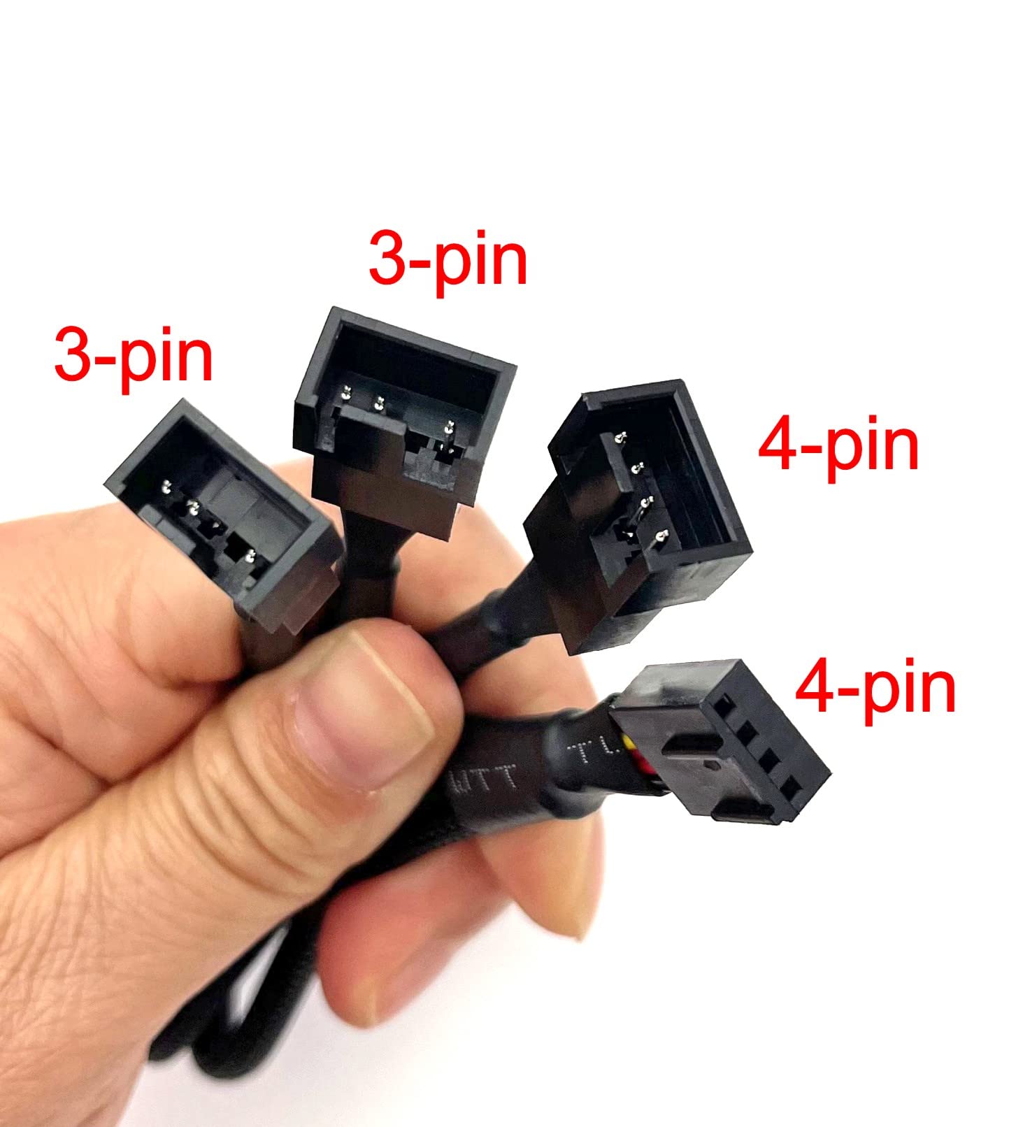 JZK PWM 4-Pin Fan Splitter 1 naar 3 Converter - PC Fan Power Extension Kabel voor Moederbord CPU en Computer Case