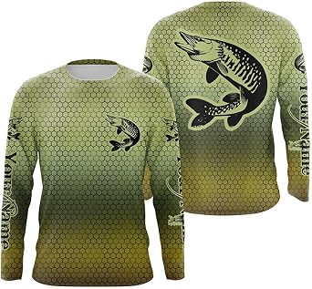 Musky Fishing Custom Long Sleeve Tournament Shirts, Muskie Fishing Jerseys for Men and Women