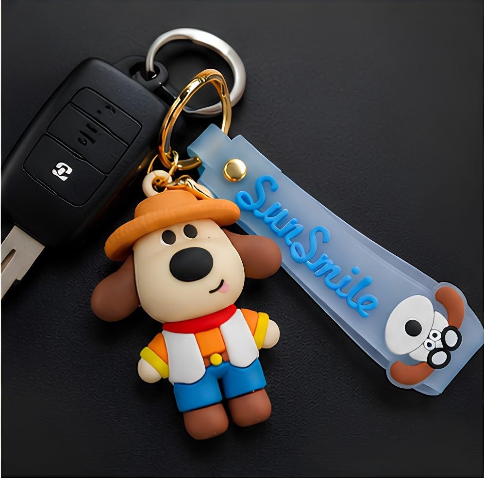 Image of Cute 3D Keychain | Keyring & Quirky Bag Charm | Hard Silicone, Unbreakable | Travel Essential | Kids Friendly | Strap & Bag Hook
