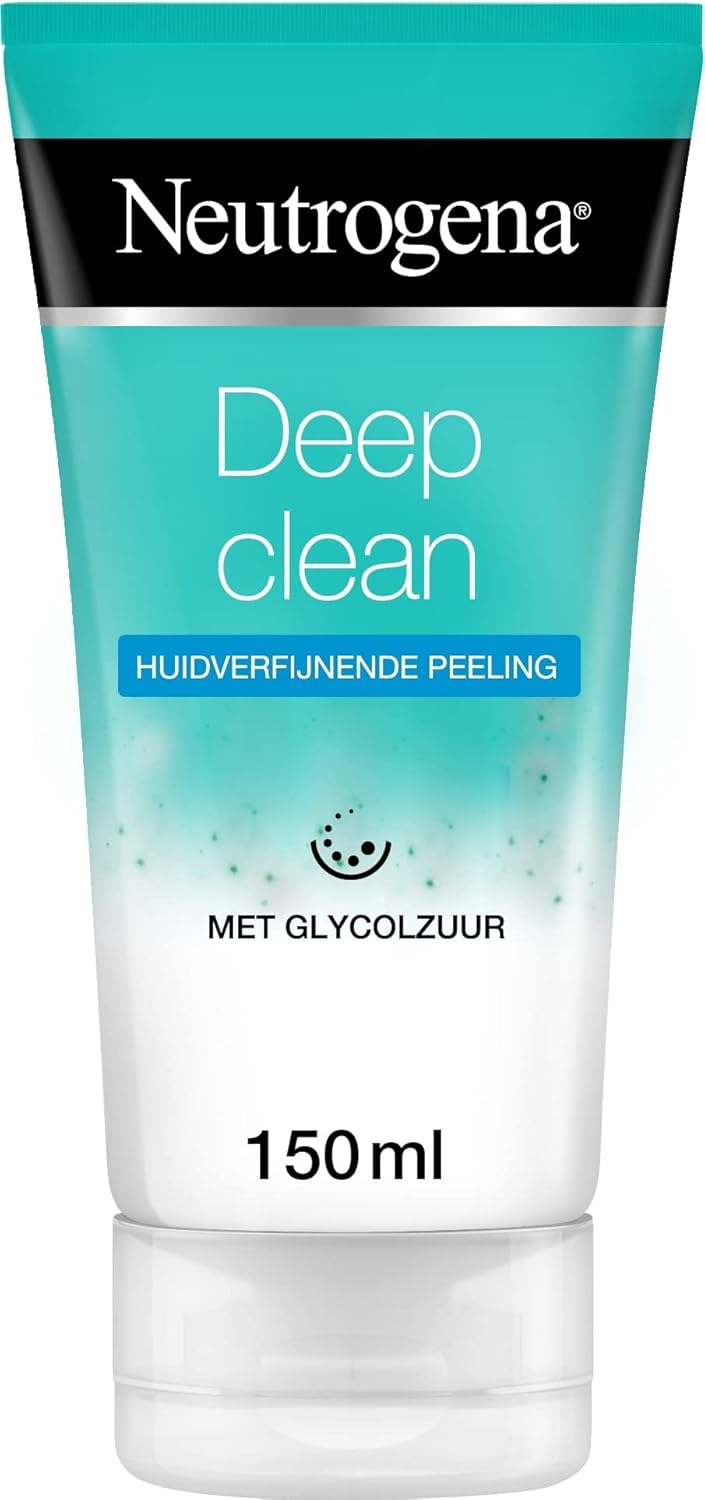 Neutrogena Deep Clean huidverfijnende peeling, zachte waspeeling met glycolzuur, reinigingspeeling, bescherming tegen schadelijke stoffen van buitenaf, 1 x 150 ml Neutrogena Deep Clean huidverfijnende peeling, zachte waspeeling met glycolzuur, reinigingspeeling, bescherming tegen schadelijke stoffen van buitenaf, 1 x 150 ml