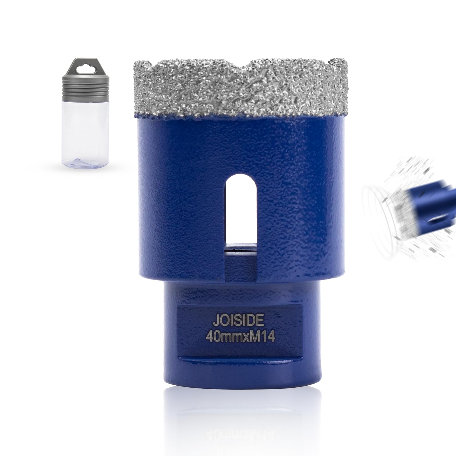 Broca de diamante con 40 mm x M14,Broca para azulejos, gres porcelánico, para cerámica, granito, vidrio, porcelana, amoladora angular