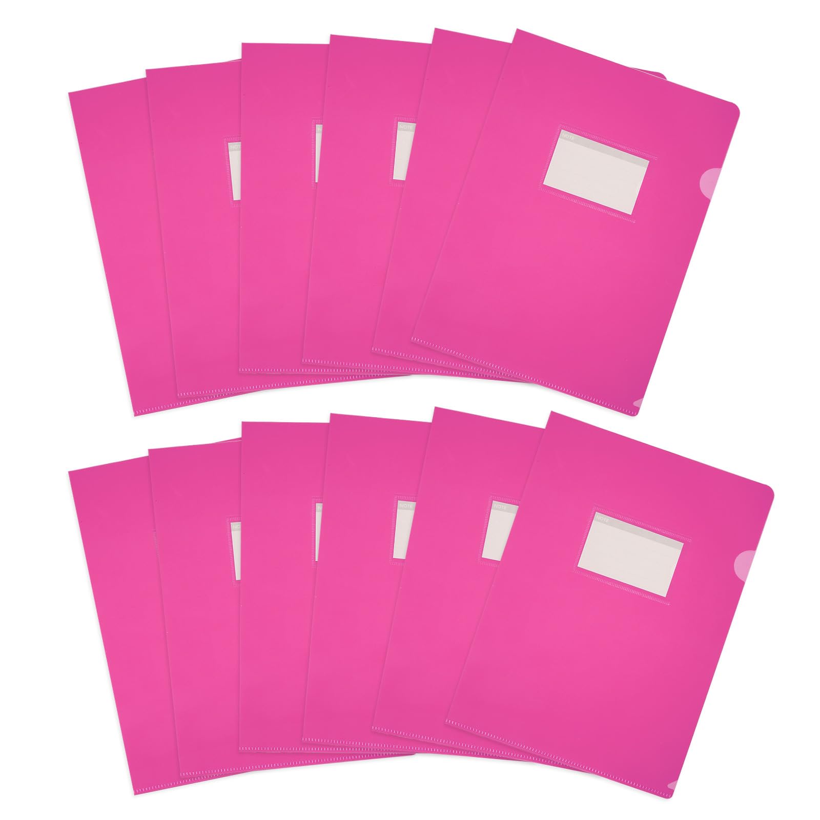 PATIKIL 12 Pack L-Type Plastic Folders