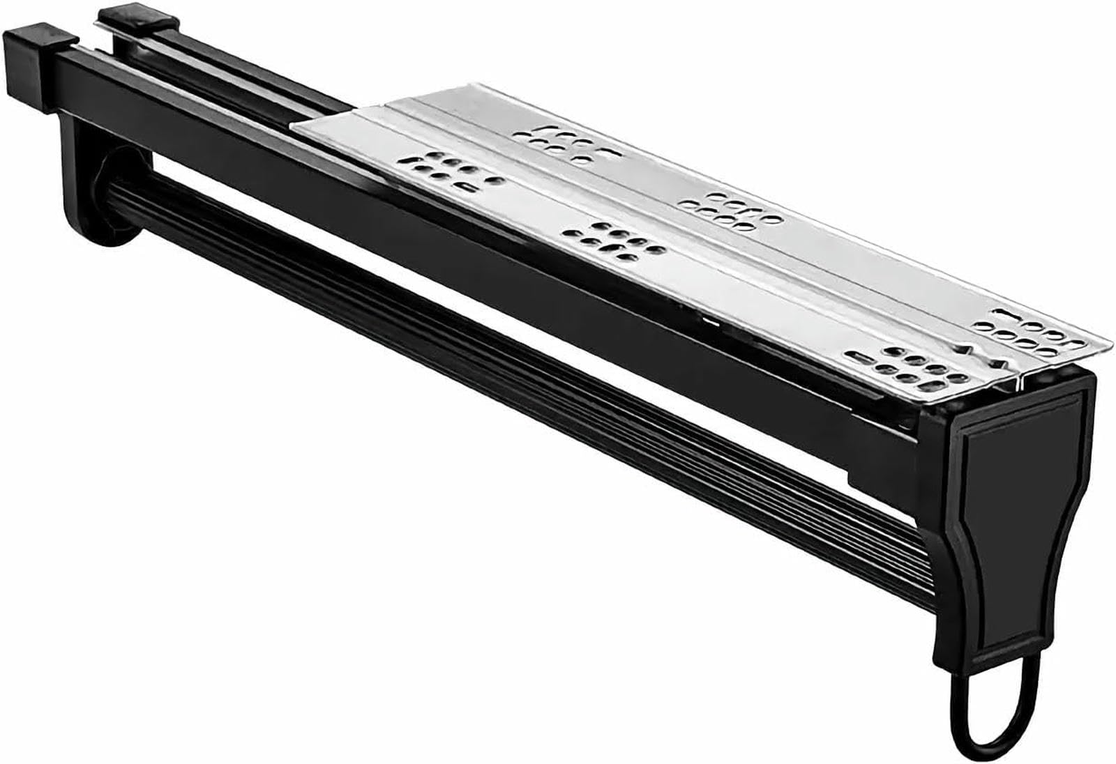Wysuwany wieszak na spodnie Aluminiowy wysuwany wieszak na ubrania Cichy tłumik Przesuwany wieszak Łatwy w montażu Wysuwany drążek na ubrania