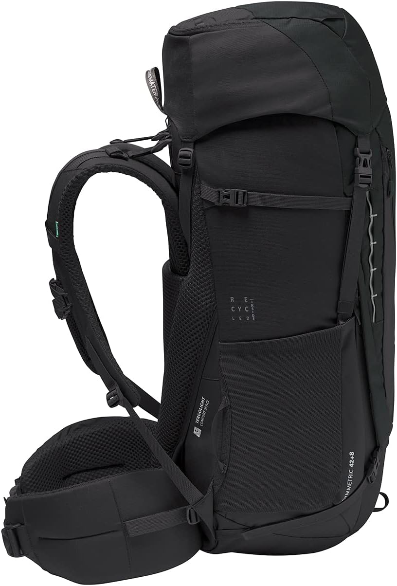 VAUDE Asymmetric 42+8 Trekking Backpack - Black