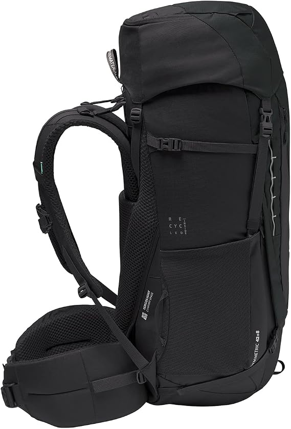 VAUDE Asymmetric 42+8 Trekking Backpack - Black