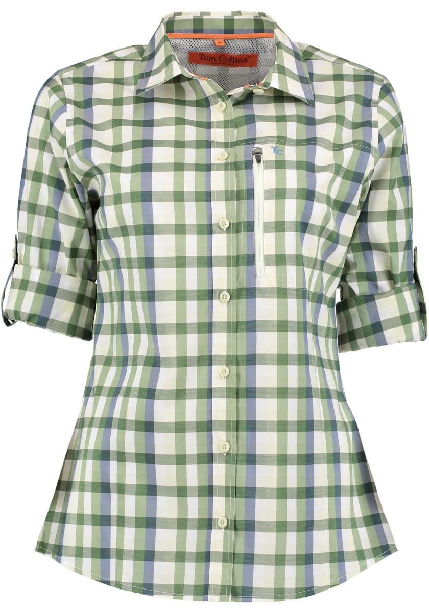 TOM COLLINS Damen Bluse Langarm Freizeitbluse mit Haifischkragen Snuko