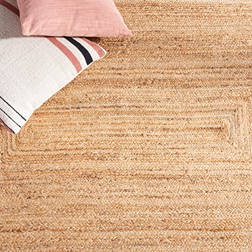 Tapete decorativo SAFAVIEH 4' x 6' Natural y negro miniatura 7