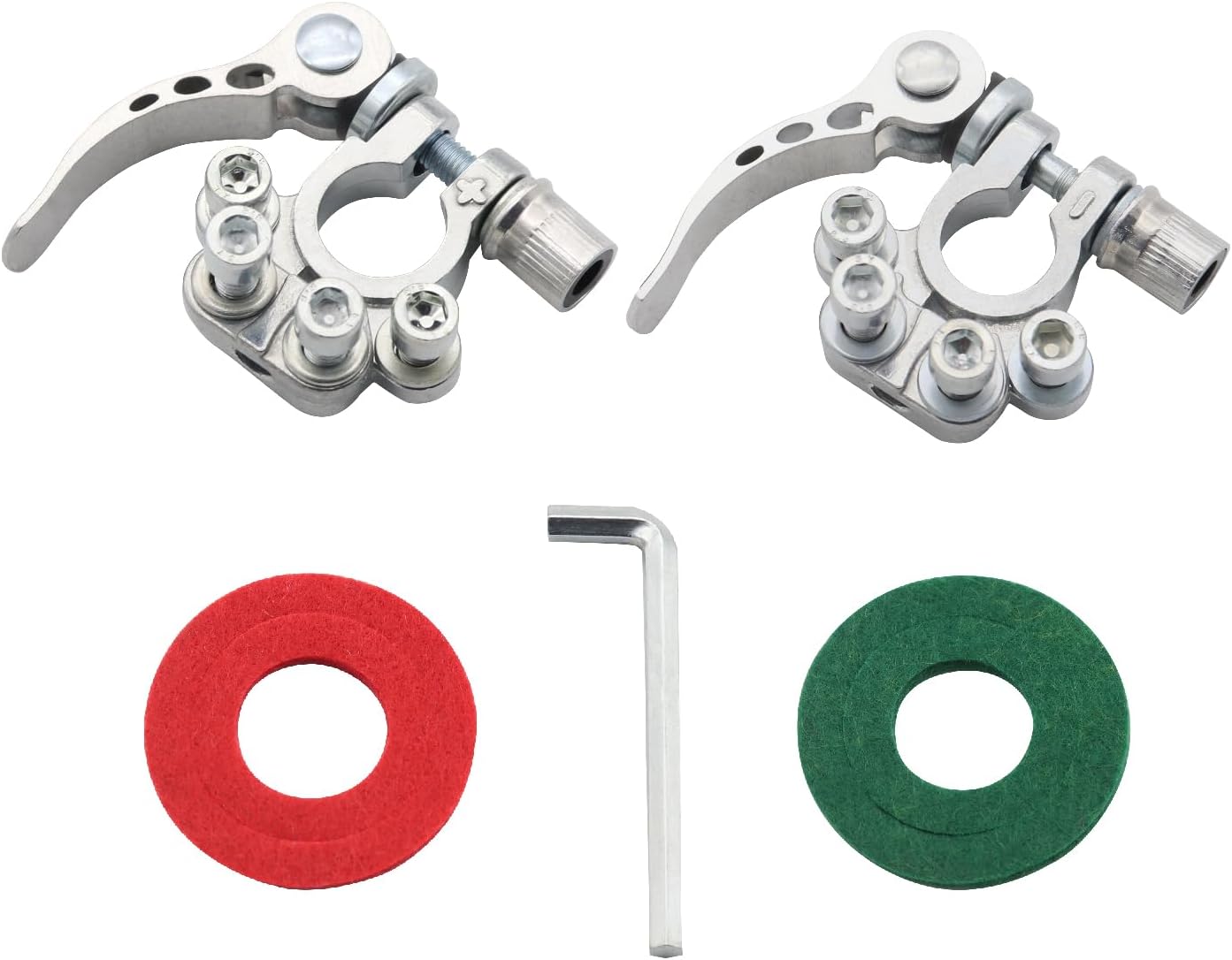 Ambuker 2pcs Car Battery Terminal Connector 4 Way Quick