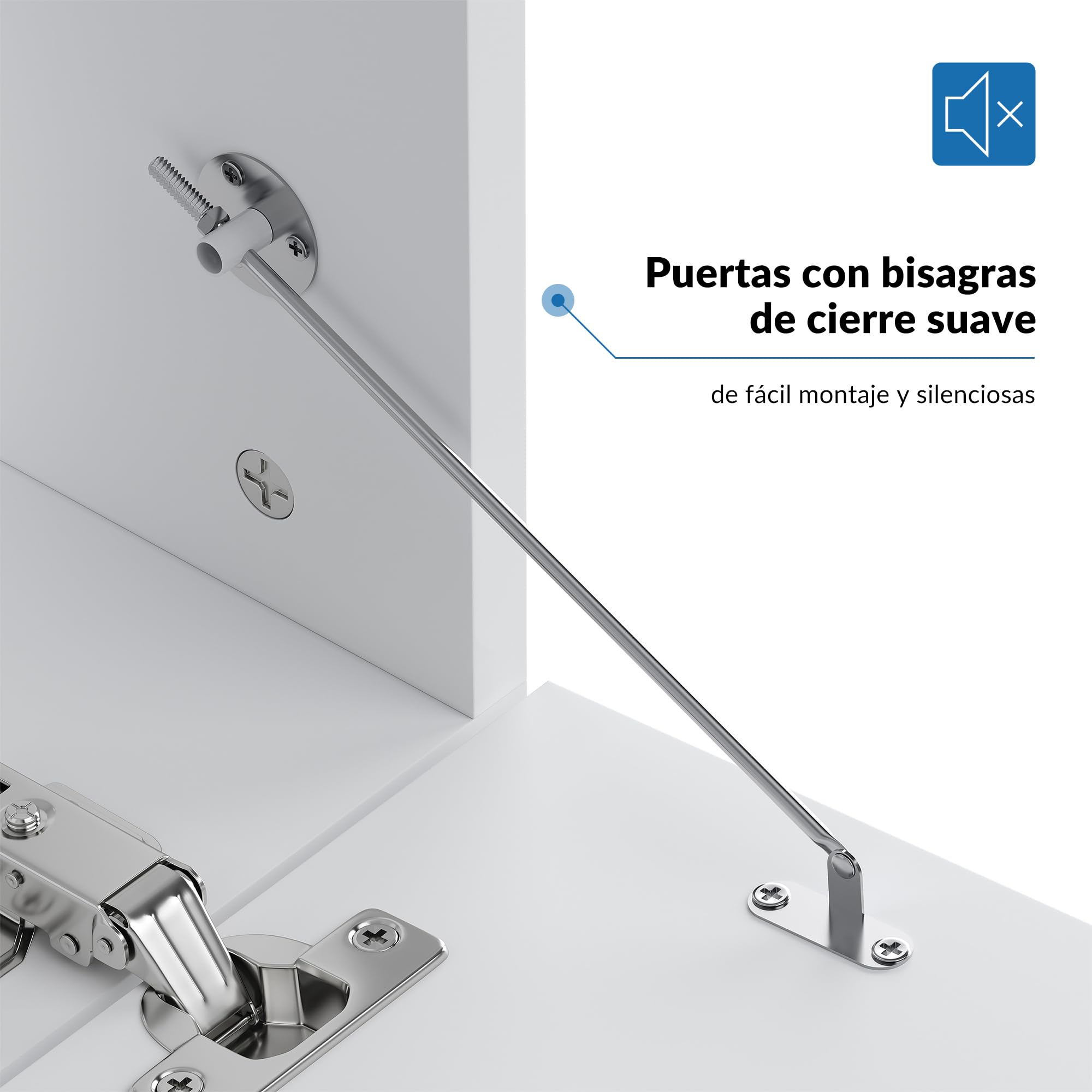 SONNI Mueble TV con Luz LED Regulables de 12 Colores,Mueble de Salón Blanco 160x35x30cm